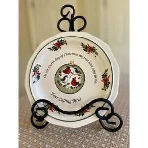 Vintage 12 days of Christmas Plates 8" Salad/Dessert Replacement Pfaltzgraf